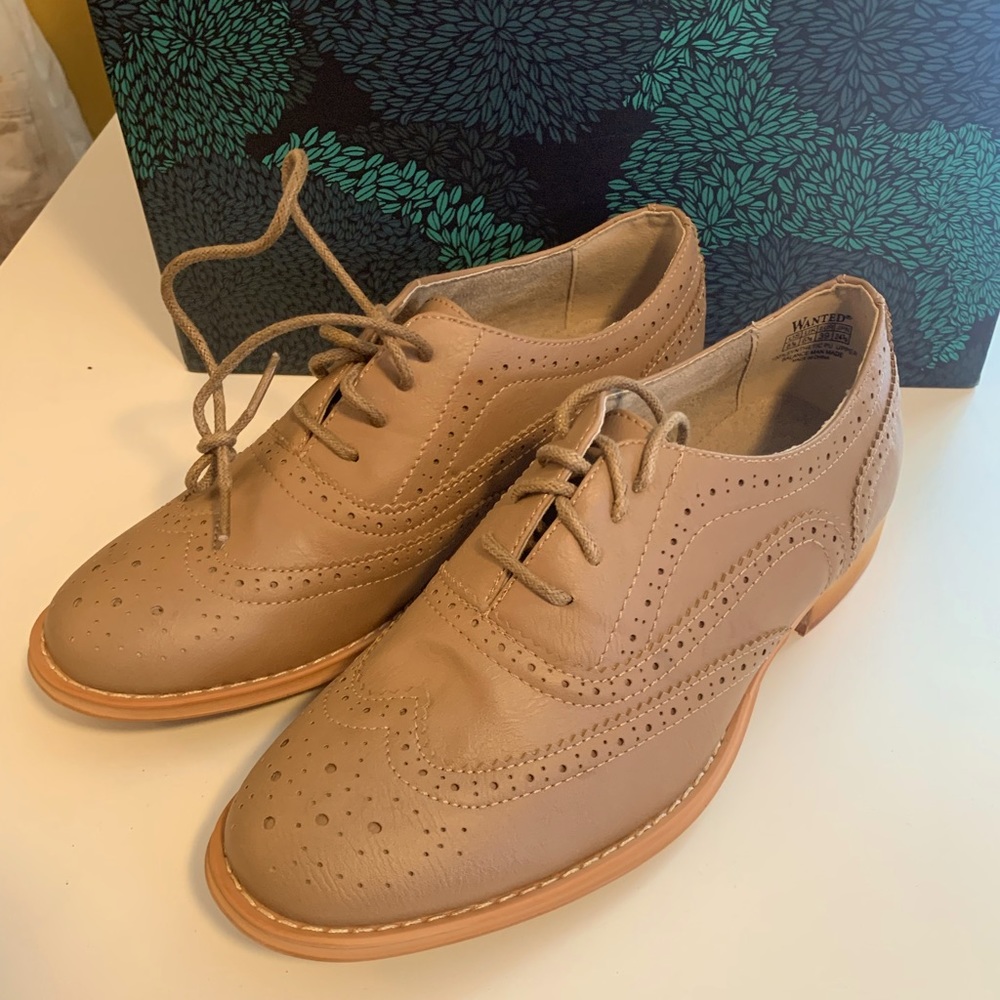Wanted Oxford Loafers, Size 8, Taupe